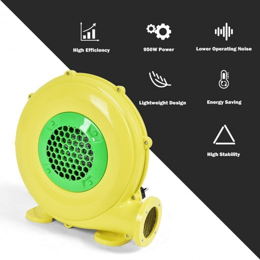480 W 0.6 HP Air Blower Pump Fan for Inflatable Bounce House - Color: Yellow
