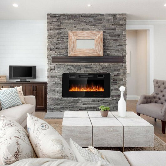 36 Inch Ultra Thin Wall Mounted Electric Fireplace