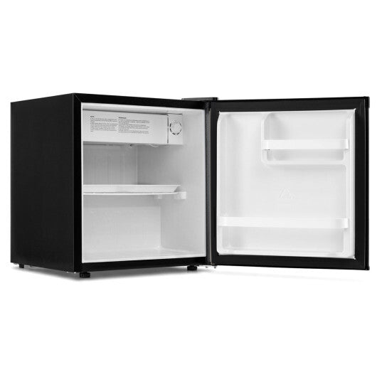 Compact Mini Fridge with 7-Level Adjustable Thermostat-Silver