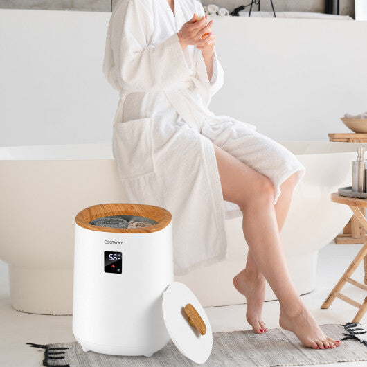 18 L Large Blanket Towel Warmer with LED Display for Bathroom-White