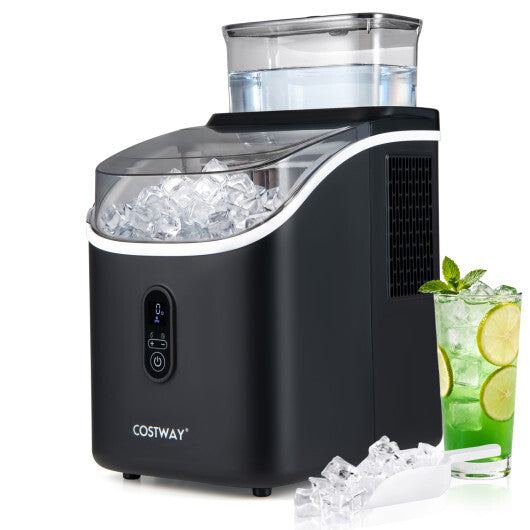 Countertop Ice Maker with External Tank and Self-Cleaning 13 Thickness Levels-Black