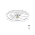 19 Inch Ceiling Fan Low Profile Flush Mount Fan with 3000-6500K Dimmable LED-White