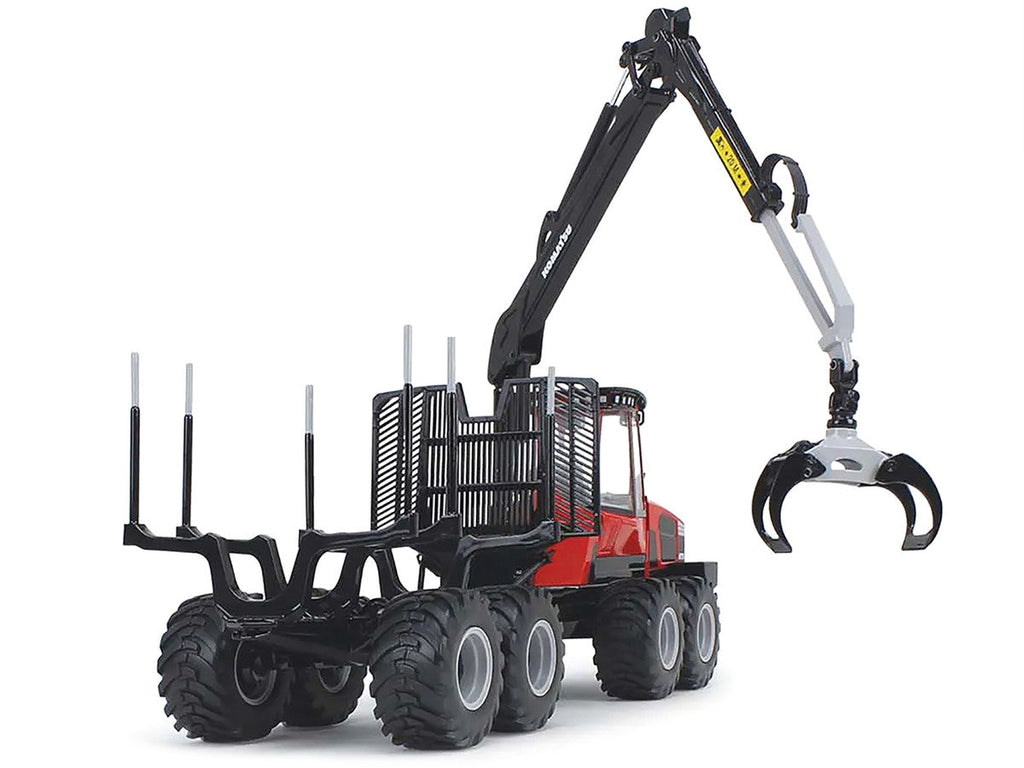 Komatsu 875.1 Forwarder Red and Black 1/32 Diecast Model by First Gear