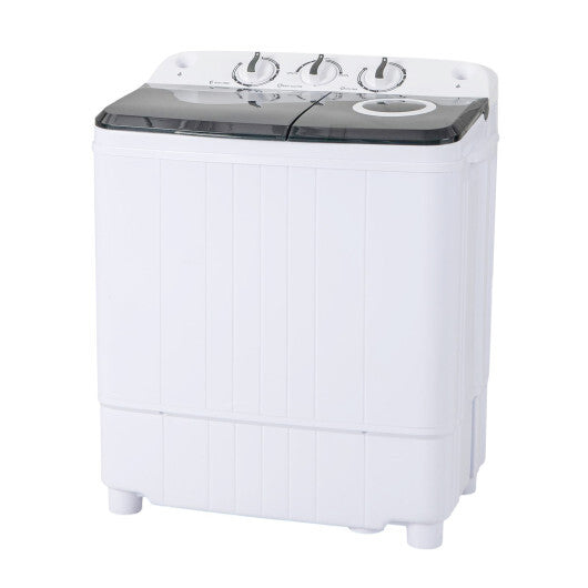 17.6 lbs Portable Washing Machine with Drain Pump-Blue