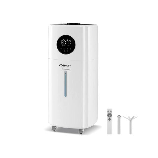 5.5Gal Humidifier with 360 Nozzles and Wheels for Large Room-White