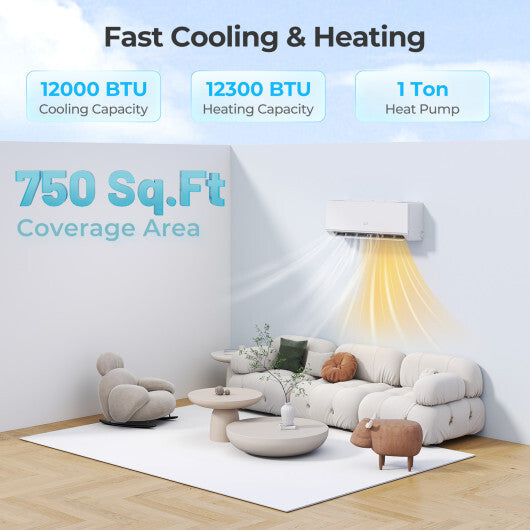 SEERXtreme Series ENERGY STAR Certified 12000 BTU 24 SEER2 115V Mini Split Heat Pump Heating at -15F