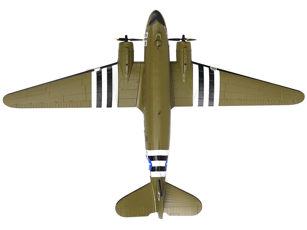 Douglas C-47 Skytrain Transport Aircraft "Night Fright 79th Troop Carrier Squadron 436th Troop Carrier Group D-Day" (1944) United States Army Air Forces 1/100 Diecast Model