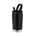 Brentwood GeoJug 40 Ounce Stainless Steel Insulated Water Bottle in Black with Sports Lid