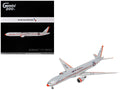 Boeing 777-300ER Commercial Aircraft "American Airlines - Flagship DFW" (N735AT) Silver with Otange Stripes "Gemini 200" Series 1/200 Diecast Model by GeminiJets