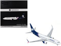 Boeing 737-800 Commercial Aircraft "AeroMexico" (N957AM) White with Dark Blue Tail "Gemini 200" Series 1/200 Diecast Model Airplane by GeminiJets