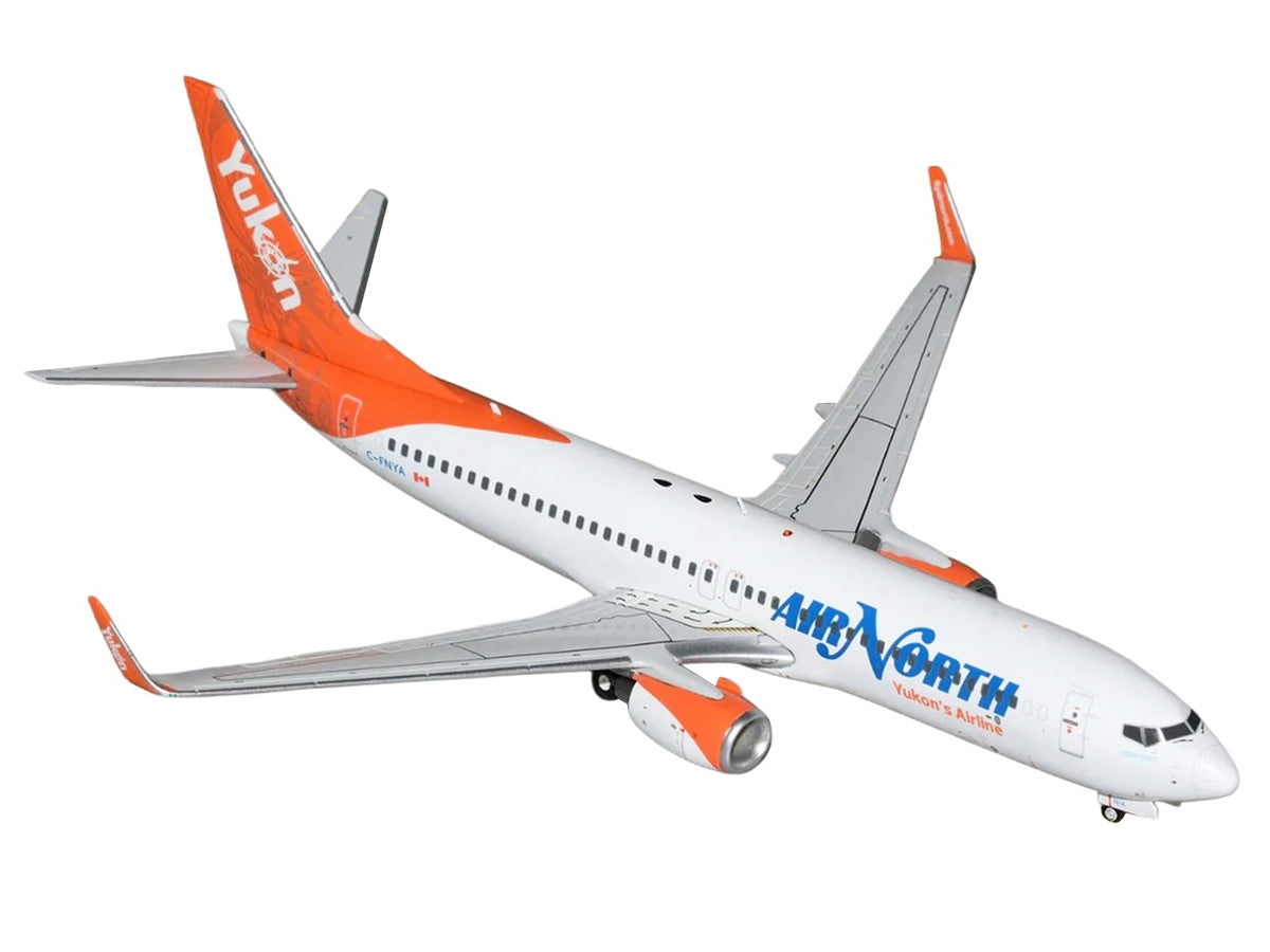 Boeing 737-800 Commercial Aircraft "Air North" (C-FNYA) White with Orange Tail "Gemini 200" 1/200 Diecast Model by GeminiJets