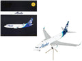 Boeing 737-700BDSF Commercial Aircraft with Flaps Down "Alaska Air Cargo" White with Blue Tail "Gemini 200" Series 1/200 Diecast Model Airplane by GeminiJets