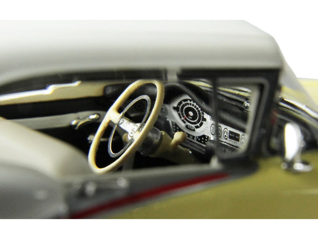 1957 Oldsmobile Starfire Coronado Yellow and Alcan White Limited Edition to 200 pieces Worldwide 1/43 Model Car by Goldvarg Collection