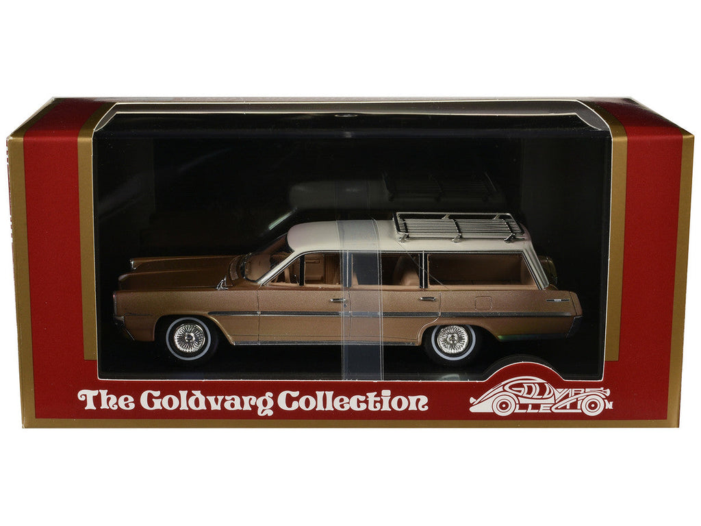 1964 Pontiac Safari Bronze Irid Metallic with Cream Top Limited Edition to 200 pieces Worldwide 1/43 Model Car by Goldvarg Collection