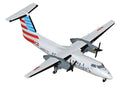 Bombardier Dash 8-100 Commercial Aircraft "American Airlines - American Eagle" (N808EX) Gray with Striped Tail 1/400 Diecast Model Airplane by GeminiJets