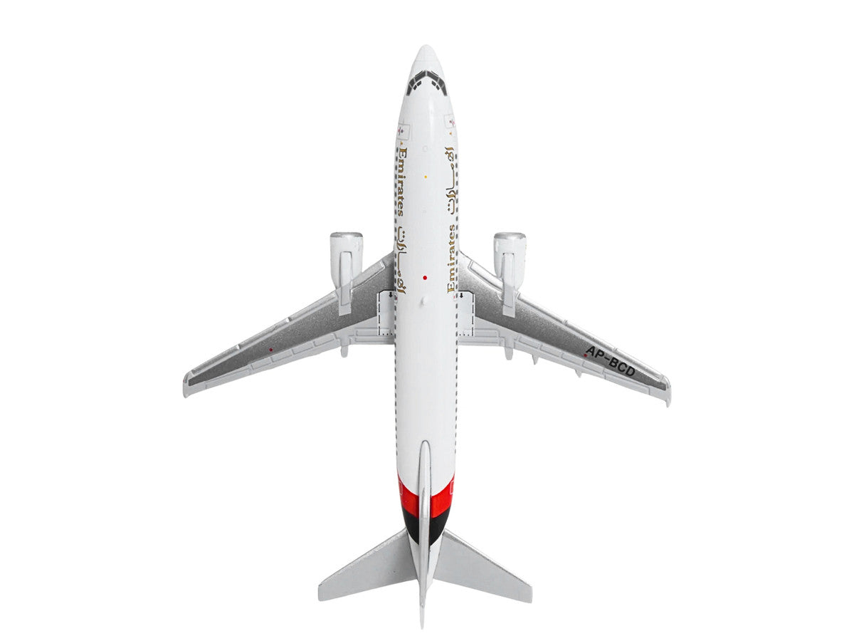 Boeing 737-300 Commercial Aircraft "Emirates Airlines" (AP-BCD) White with Striped Tail 1/400 Diecast Model by GeminiJets