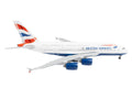 Airbus A380 Commercial Aircraft "British Airways" (G-XLEE) White with Striped Tail 1/400 Diecast Model Airplane by GeminiJets