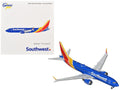 Boeing 737 MAX 8 Commercial Aircraft "Southwest Airlines" (N8788L) Blue with Red and Yellow Stripes 1/400 Diecast Model Airplane by GeminiJets