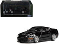 2007 Ford Mustang Shelby GT500 Super Snake Ebony Black with Matt Black Stripes 1/64 Diecast Model Car by MotorHelix & Greenlight