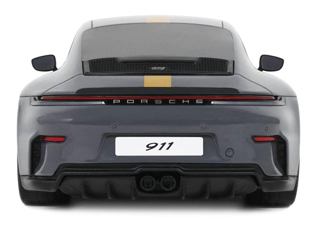 2025 Porsche 911 (992.2) GT3 Touring Gray with Gold Stripe 1/18 Model Car by GT Spirit