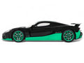 2023 Rimac Nevera Black with Green Stripes 1/18 Model Car by GT Spirit