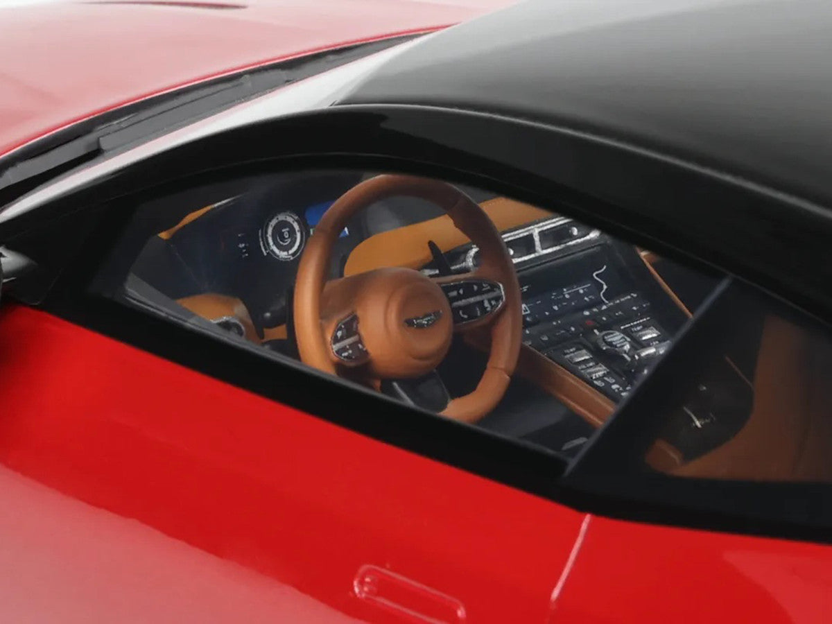 2023 Aston Martin DB12 Hyper Red with Black Top 1/18 Model Car by GT Spirit