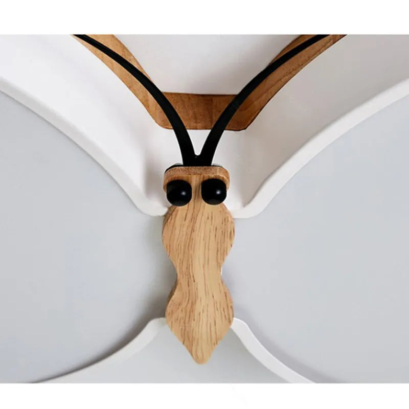 DecorBites™ LED Butterfly Chandelier Modern Wood Ceiling Light for Kids Room