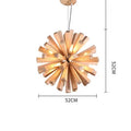 DecorBites™ Dandelion Wooden Pendant Lights - Solid Wood Hanging Lamps for Dining Room & Restaurant