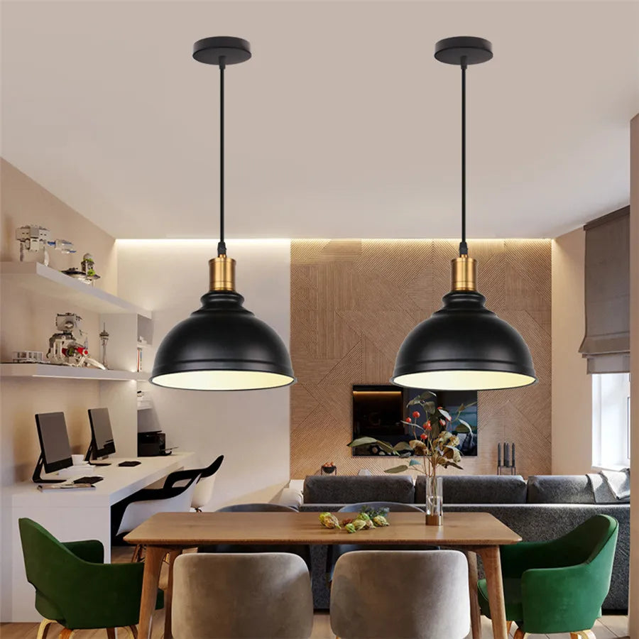 DecorBites™ Iron Dome Industrial Pendant Light for Cafe Bar Home Decor