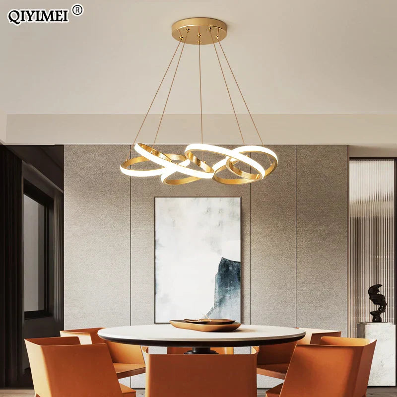 DecorBites™ Gold Plated LED Pendant Lights for Dining Kitchen Bedroom Study Room Lighting