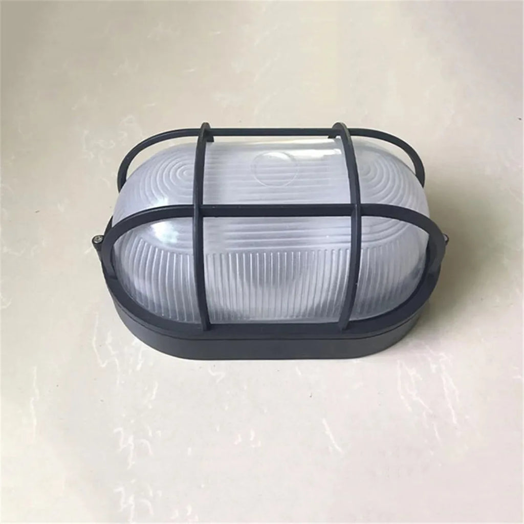 DecorBites™ Black Bulkhead Wall Lantern Exterior Wall Light - Security Sconce for Porch & Patio