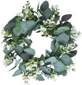 DecorBites™ Eucalyptus Leaf Wreath - Home Decor, DIY, Wedding, Holiday & Living Room Accessory