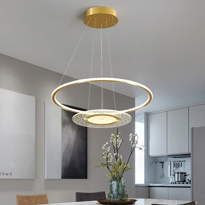 DecorBites™ Acrylic Remote Control Chandelier: Modern Nordic Lighting for Home Decor