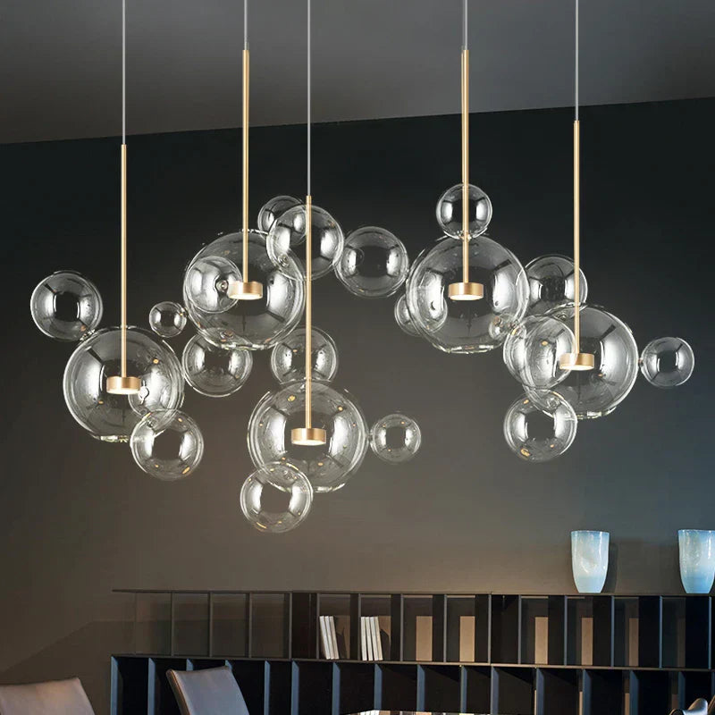 DecorBites™ Frosted Glass Ball Pendant Light for Dining Room and Kitchen Decor