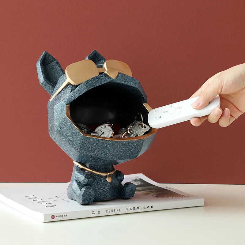 DecorBites™ Big Mouth Dog Resin Sculpture Figurine Home Decor Ornamental Storage Box