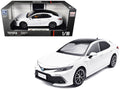 2023 Toyota Camry Hybrid White Metallic with Black Top 1/18 Diecast Model Car by Heimanba