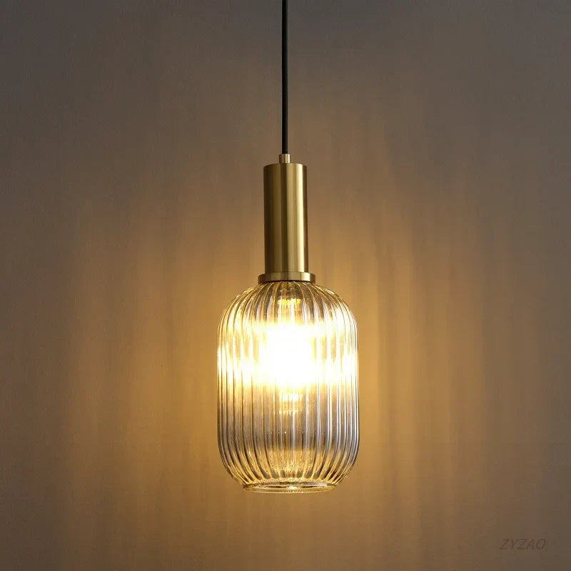 DecorBites™ Glass Pendant Lights: Nordic Style Bedroom Kitchen Hanging Lamp