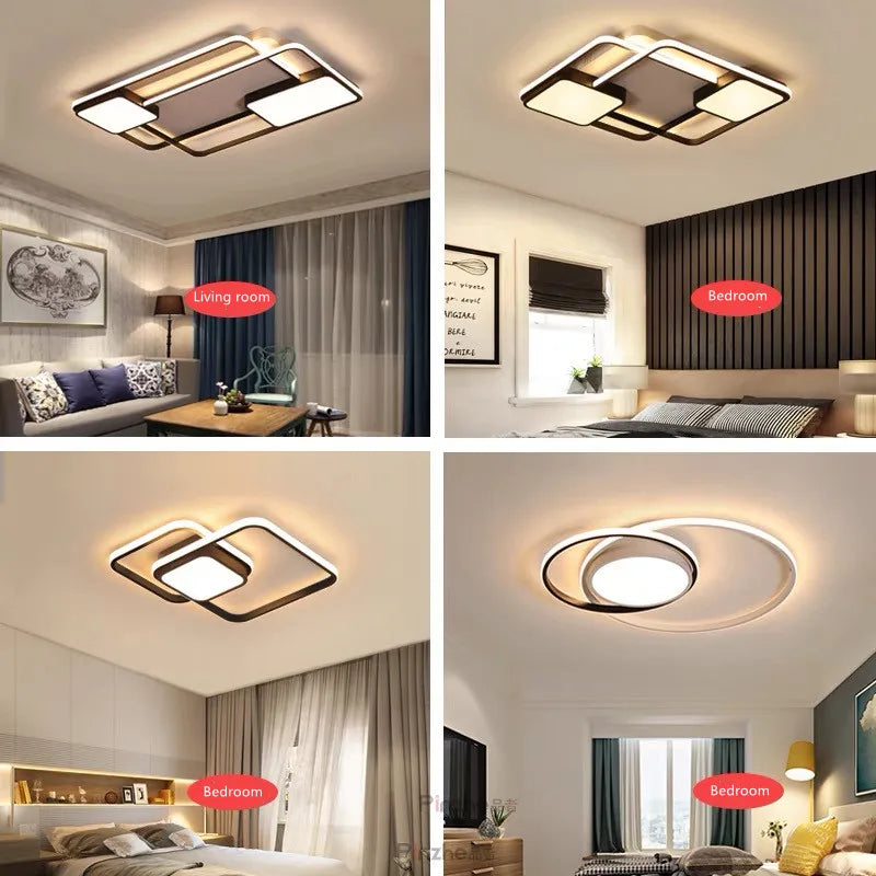 DecorBites™ LED Chandelier: Modern Dimmable Light for Living Room, Kitchen, and Aisle