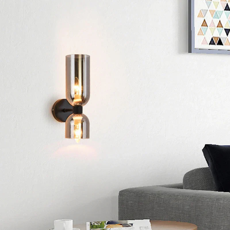 DecorBites™ Glass Shade Wall Lamp: Modern Minimalist Art Lighting for Bedroom, Corridor, Staircase