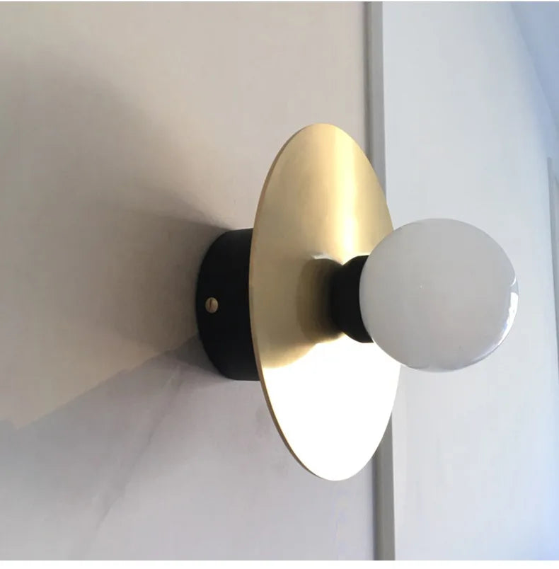 DecorBites™ Golden Glass Ball Indoor Wall Sconce Light Fixture