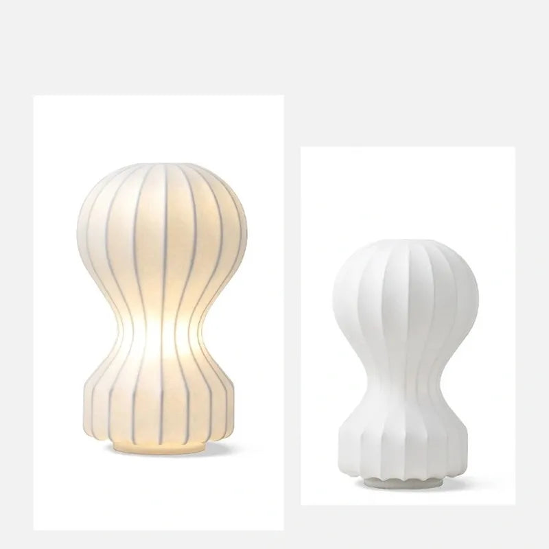 DecorBites™ Gatto Silk Table Lamp Modern Minimalist LED Bedroom Decoration
