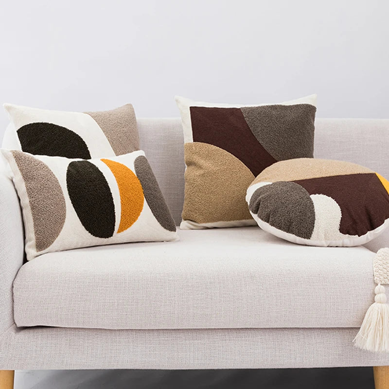 DecorBites™ Abstract Handmade Knot Cotton Cushion Cover for Sofa Bed 45x45cm