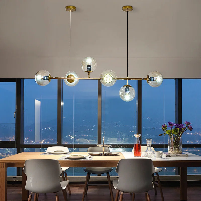 DecorBites™ Glass Pendant Lights: Modern Nordic Minimalist Hanging Lamp for Living Room, Bedroom, Restaurant