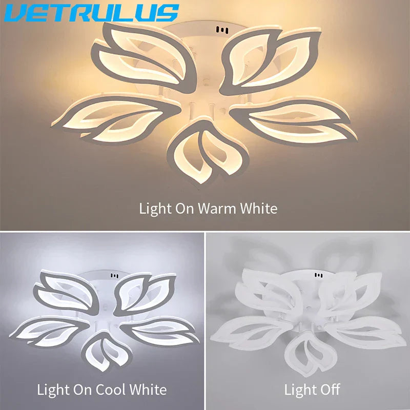 DecorBites™ Geometric Acrylic LED Ceiling Chandelier for Modern Nordic Decor