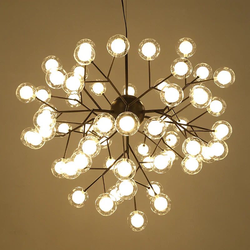 DecorBites™ LED Firefly Sputnik Chandelier: Stylish Tree Branch Ceiling Lamp