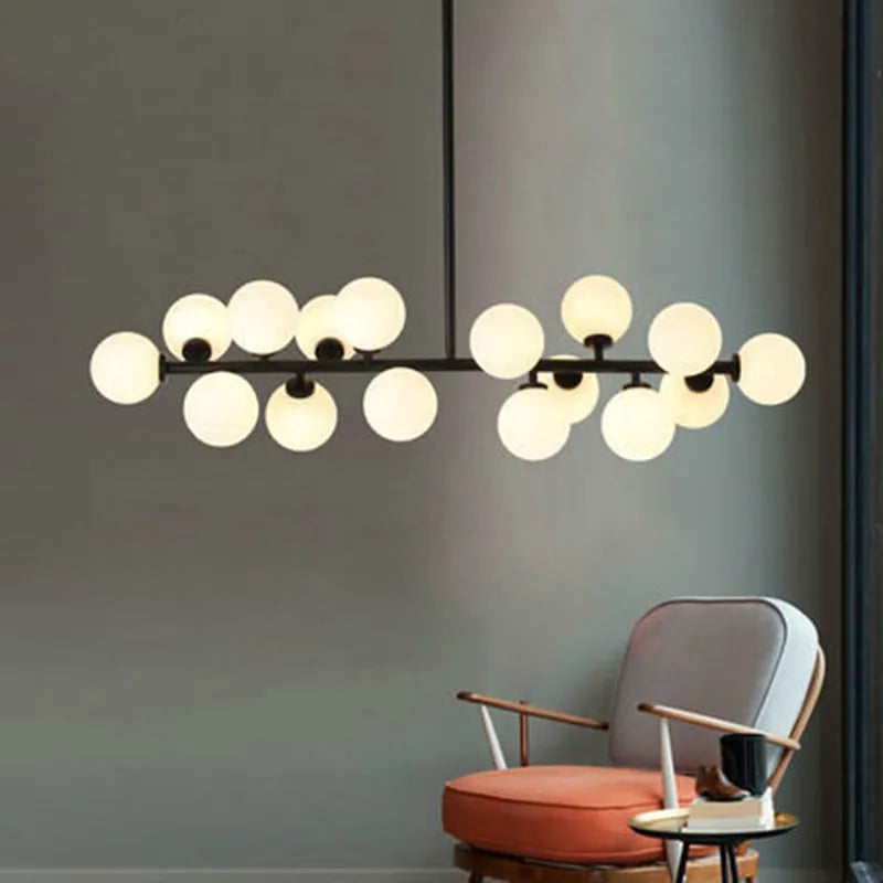 DecorBites™ Glass Ball LED Chandelier for Home Interior Lighting and Kitchen Staircase