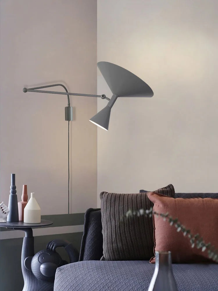 DecorBites™ Industrial Retro Swing Arm Wall Light for Living Room Bedroom Studio
