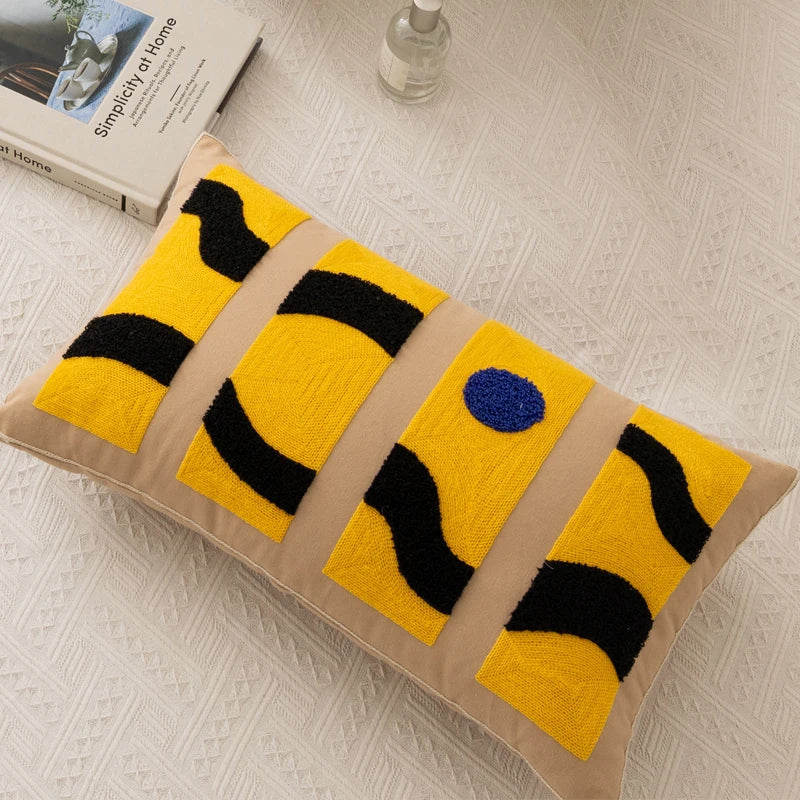 DecorBites™ Embroidery Pillow Cover 45x45cm/30x50cm Abstract Pattern for Home Decor
