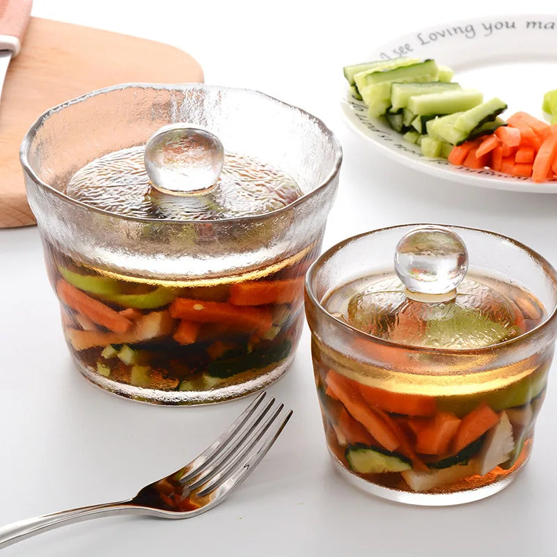 DecorBites™ Glass Kimchi Storage Jar, Pickle & Kimchi Pot Container