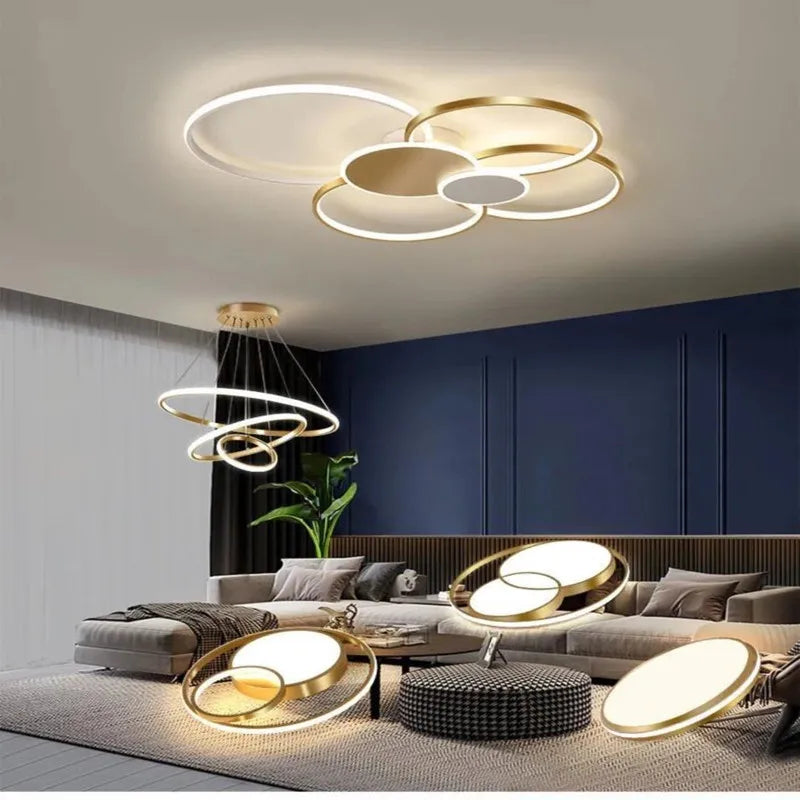 DecorBites™ LED Ceiling Chandelier Light for Living Room Bedroom Dining Hall Indoor Lighting Fixtures